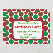 Uitnodiging voor kerstfeestdagen in rennen - Cooki (Voorkant / Achterkant)