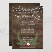 Uitnodiging voor kerstfeestdagen in Rustisch land (Voorkant / Achterkant)