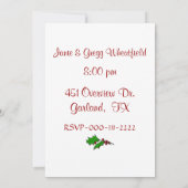 Uitnodiging voor kerstfeestdagen in Santa & Rudolp (Achterkant)