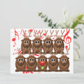 Uitnodiging voor kerstfeestdagen in Santa's Reinde (Staand voorkant)