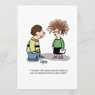 Uitnodiging voor kerstfeestdagen - Kerstman en kin