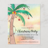 Uitnodiging voor kerstfeestdagen met begrotingspal (Voorkant)