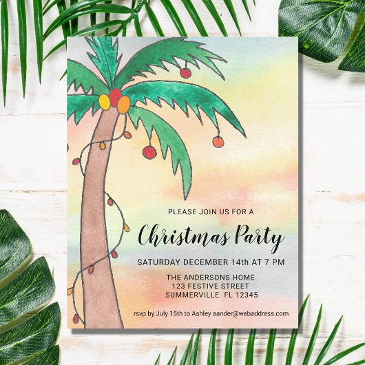 Uitnodiging voor kerstfeestdagen met begrotingspal