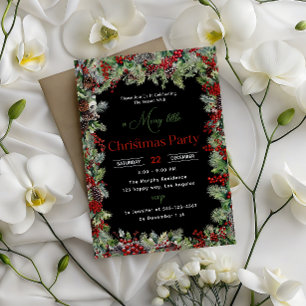 Uitnodiging voor kerstfeestdagen met Elegant Black