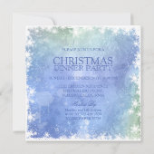 Uitnodiging voor kerstfeestdagen met Elegant Blue  (Achterkant)