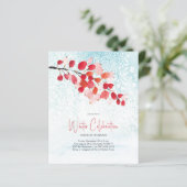 Uitnodiging voor kerstfeestdagen met elegante kers (Staand voorkant)