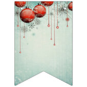 Uitnodiging voor kerstfeestdagen met kerstcadeaus vlaggetjes (Tweede vlag)