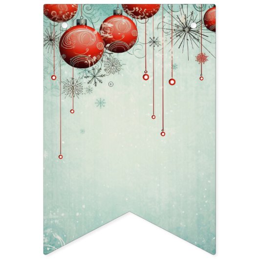 Uitnodiging voor kerstfeestdagen met kerstcadeaus vlaggetjes (Tweede vlag)