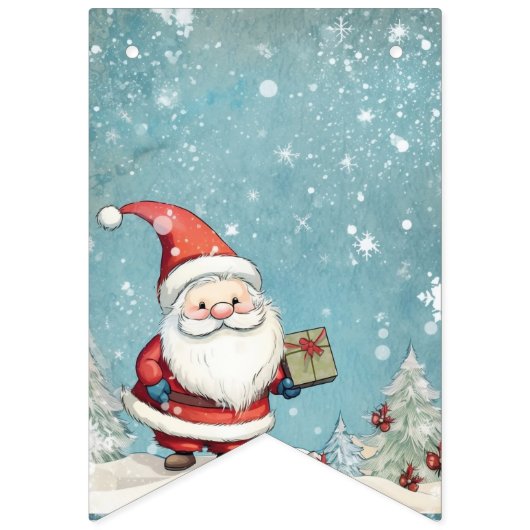 Uitnodiging voor kerstfeestdagen met kerstcadeaus vlaggetjes (Eerste vlag)