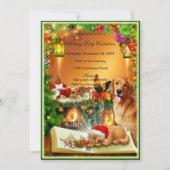 Uitnodiging voor kerstfeestdagen met kerstfeestdag (Voorkant)