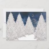 Uitnodiging voor kerstfeestdagen met sneeuwdekking (Achterkant)