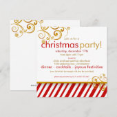 Uitnodiging voor kerstfeestdagen met snoepsuikerri (Voorkant / Achterkant)