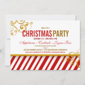 Uitnodiging voor kerstfeestdagen met snoepsuikerri (Voorkant)