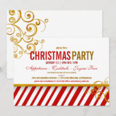 Uitnodiging voor kerstfeestdagen met snoepsuikerri (Voorkant / Achterkant)