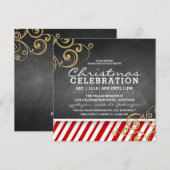 Uitnodiging voor kerstfeestdagen met snoepsuikerri (Voorkant / Achterkant)