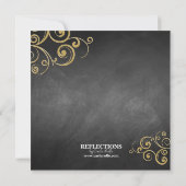 Uitnodiging voor kerstfeestdagen met snoepsuikerri (Achterkant)