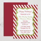 Uitnodiging voor kerstfeestdagen met snoepsuikerri (Voorkant / Achterkant)