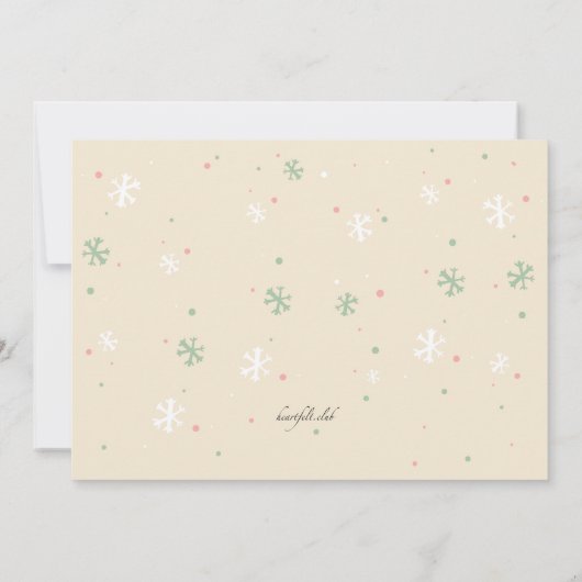 Uitnodiging voor kerstfeestdagen met speelgoed (Achterkant)