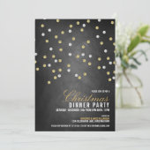 Uitnodiging voor kerstfeestdagen met Stippen van d (Staand voorkant)