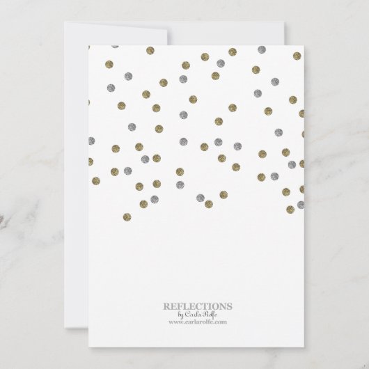 Uitnodiging voor kerstfeestdagen met Stippen van d (Achterkant)