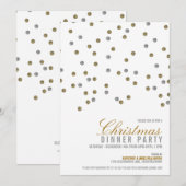 Uitnodiging voor kerstfeestdagen met Stippen van d (Voorkant / Achterkant)