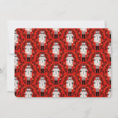 Uitnodiging voor kerstfeestdagen met warenblazers (Achterkant)