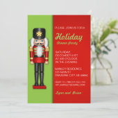 Uitnodiging voor kerstfeestdagen met warenblazers (Staand voorkant)