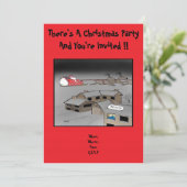 Uitnodiging voor kerstfeestdagen: Naughty of Nice (Staand voorkant)