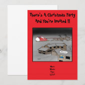 Uitnodiging voor kerstfeestdagen: Naughty of Nice (Voorkant / Achterkant)