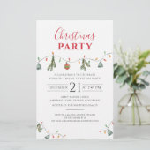 Uitnodiging voor kerstfeestdagen om evenementen te briefpapier (Staand voorkant)