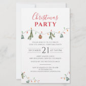 Uitnodiging voor kerstfeestdagen om evenementen te briefpapier (Voorkant)