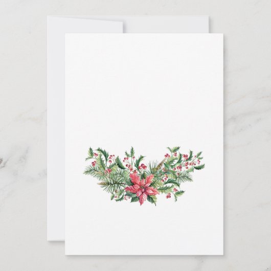 Uitnodiging voor kerstfeestdagen om winterbessen u (Achterkant)