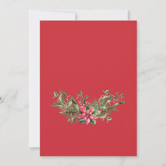 Uitnodiging voor kerstfeestdagen om winterbessen u (Achterkant)