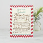 Uitnodiging voor kerstfeestdagen op Chevron (Staand voorkant)