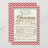 Uitnodiging voor kerstfeestdagen op Chevron (Voorkant / Achterkant)