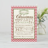 Uitnodiging voor kerstfeestdagen op Chevron (Staand voorkant)