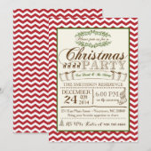 Uitnodiging voor kerstfeestdagen op Chevron (Voorkant / Achterkant)