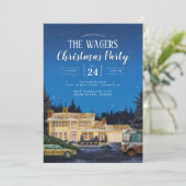 Uitnodiging voor kerstfeestdagen op nationaal Lamp (Staand voorkant)