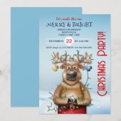 Uitnodiging voor kerstfeestdagen | rendieren (Voorkant / Achterkant)