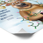 Uitnodiging voor kerstfeestdagen | rendieren foto afdruk (Hoek)