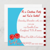 Uitnodiging voor kerstfeestdagen Snoep (Voorkant / Achterkant)