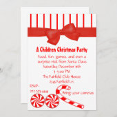 Uitnodiging voor kerstfeestdagen van kind (Voorkant / Achterkant)