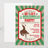 Uitnodiging voor kerstfeestdagen voor Cowboy (Voorkant / Achterkant)