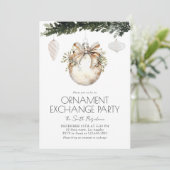 Uitnodiging voor kerstfeestdagen voor de uitwissel (Staand voorkant)