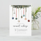 Uitnodiging voor kerstfeestdagen voor de uitwissel (Staand voorkant)