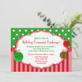 Uitnodiging voor kerstfeestdagen voor de uitwissel (Staand voorkant)