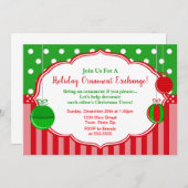 Uitnodiging voor kerstfeestdagen voor de uitwissel (Voorkant / Achterkant)