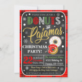 Uitnodiging voor kerstfeestdagen voor donuts en py (Voorkant)