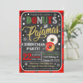 Uitnodiging voor kerstfeestdagen voor donuts en py (Staand voorkant)