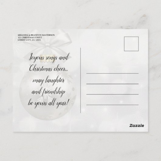 Uitnodiging voor kerstfeestdagen voor kerstfeestda (Achterkant)